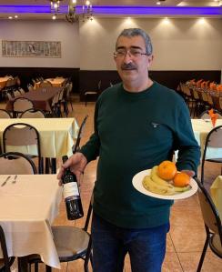 Khalid Hamed welcomes us to the dining room.