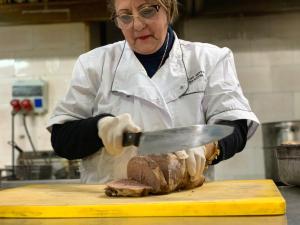 Therese Owaid prepares our delicious meals.